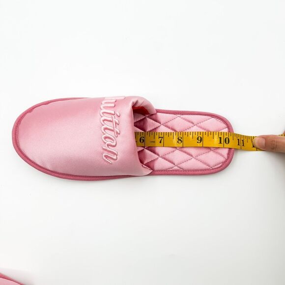 Louis Vuitton Suite Powder Pink Slippers Slides Satin Flat Mule 40-41 US 10-11 - Picture 9 of 11